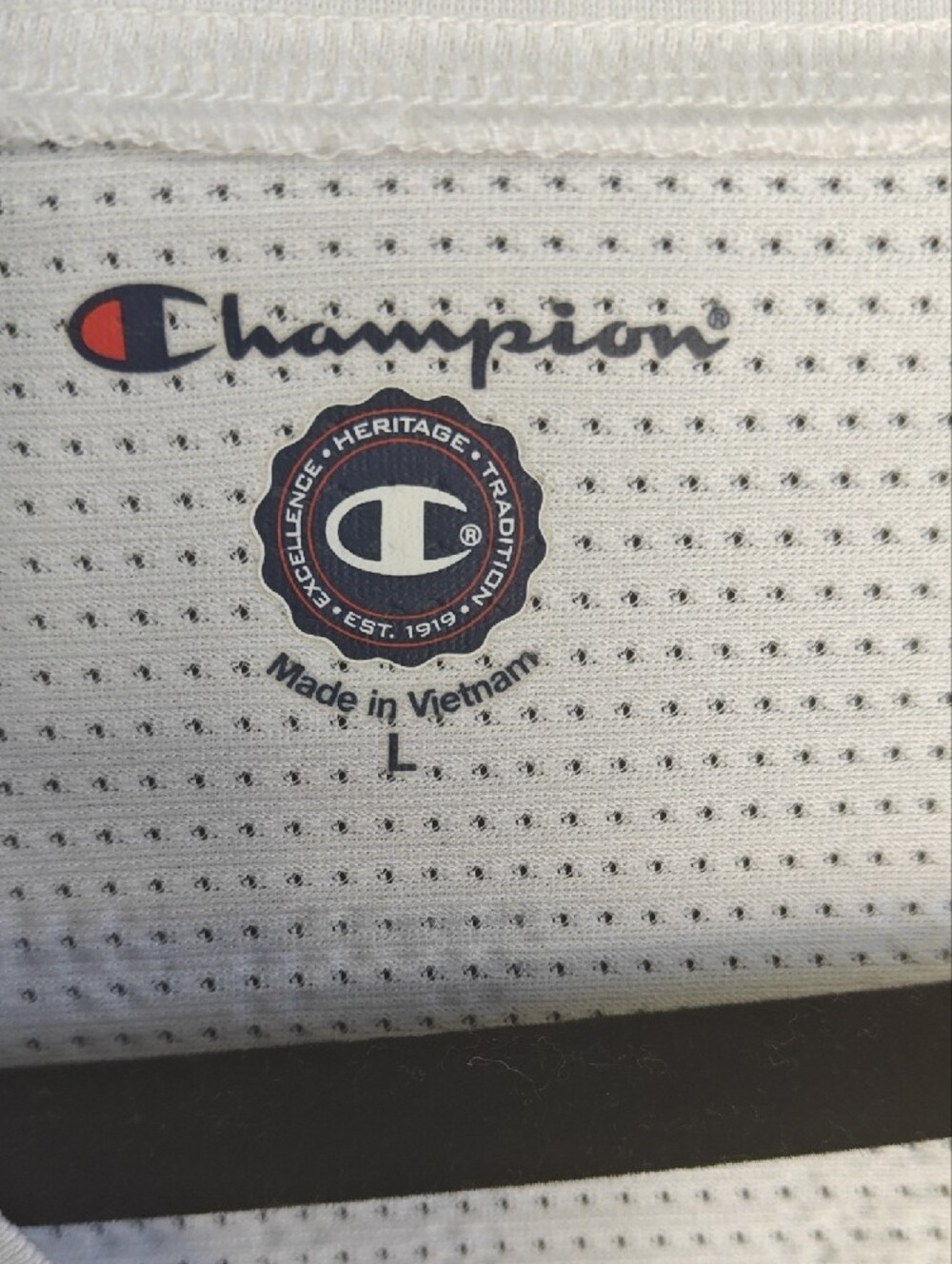 Champion White UCLA Rhinestone Jersey Top with Blue and Gold Accents - Picture 6 of 6